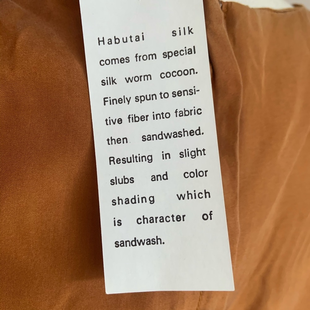 ❌SOLD❌ Vintage 90s 100% Silk Ochre Sheath Deadstock Dress - Picture 5 of 9
